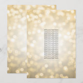 Gold Glitter-lampjes invoegen Kaart (Voorkant / Achterkant)