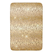 Gold Glitter Leopard Badmat (Voorkant Verticaal)