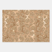 Gold Glitter Leopard, Giraffe & Leopard Spots Inpakpapier Vel (Voorkant 3)