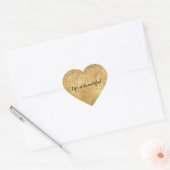 Gold Glitter Leopard Hart Sticker (Envelop)