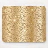 Gold Glitter Leopard Muismat (Voorkant)