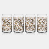 Gold Glitter Leopard Print Blikvorm Glas (Achterkant)