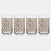 Gold Glitter Leopard Print Blikvorm Glas (Links)
