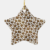 Gold Glitter Leopard Print Keramisch Ornament (Voorkant)