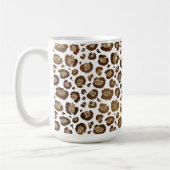 Gold Glitter Leopard Print Koffiemok (Links)
