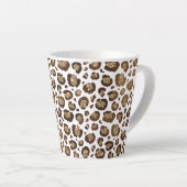 Gold Glitter Leopard Print Latte Mok (Rechterhoek)