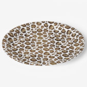Gold Glitter Leopard Print Papieren Bordje (Gekanteld)