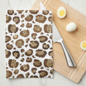 Gold Glitter Leopard Print Theedoek (Quarter Fold)