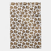 Gold Glitter Leopard Print Theedoek (Verticaal)