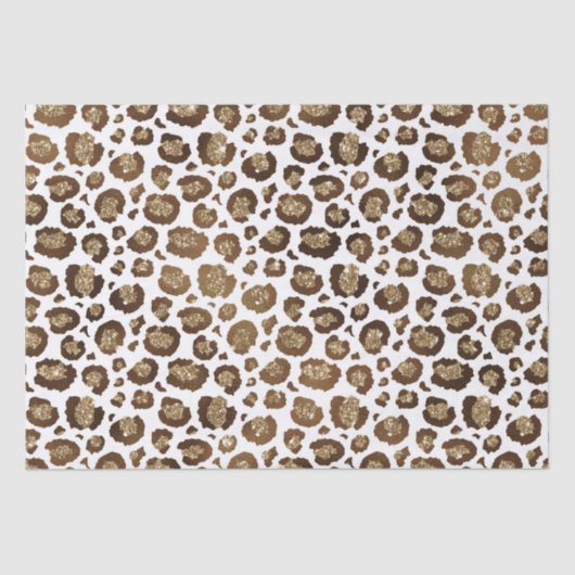 Gold Glitter Leopard Print Tissuepapier (Voorkant)