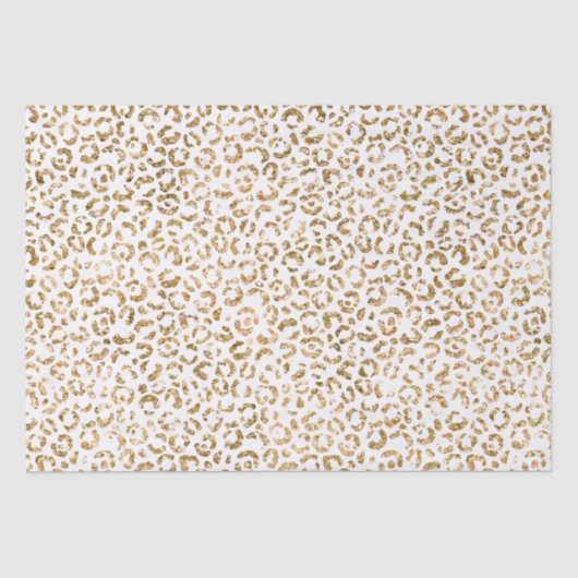 Gold Glitter Leopard Print Tissuepapier (Voorkant)