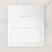 Gold Glitter Lijst Weddentable Place Card (Buitenkant ongevouwen)