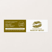 Gold Glitter Lips, Makeup Artist, Loyalty Card Visitekaartjes (Buitenkant ongevouwen)