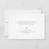 Gold glitter logo voor eenvoudig script bedankkaart (Achterkant)