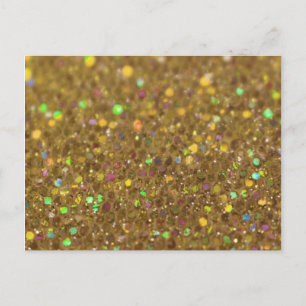 Gold Glitter look Artwork Briefkaart
