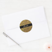 Gold Glitter look Artwork Ronde Sticker (Envelop)