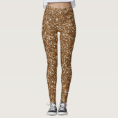 Gold Glitter look Leggings (Voorkant)