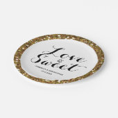 Gold Glitter Love is Sweet Paper Bord (Gekanteld)