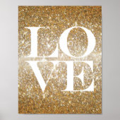 Gold Glitter Love Poster (Voorkant)