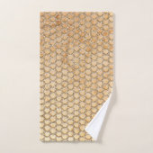 Gold Glitter Marble Mermaid Scaling Pattern Bad Handdoek (Handdoek)