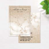 Gold Glitter Marble Ombre Earring Display Card Visitekaartje (Bureau)