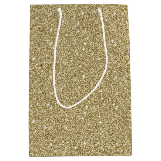 Gold Glitter Medium Cadeauzakje (Voorkant)