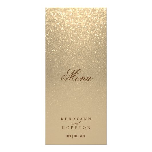 Gold Glitter - Menu (Voorkant)