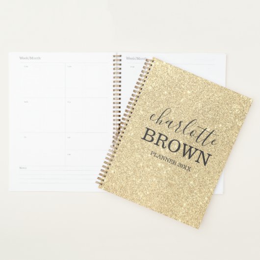 Gold Glitter Modern Appointment Book Planner (Display)