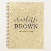 Gold Glitter Modern Appointment Book Planner (Voorkant)