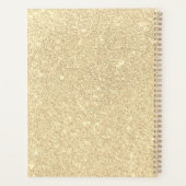 Gold Glitter Modern Appointment Book Planner (Achterkant)