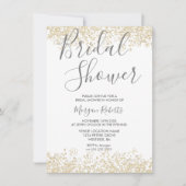 Gold Glitter Modern Bridal Shower Kaart (Voorkant)