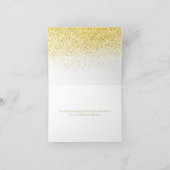 Gold Glitter Modern Elegant Script Bedankkaart (Binnen)
