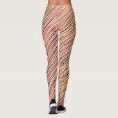 Gold Glitter Modern Stripes Luxury Leggings (Achterkant)