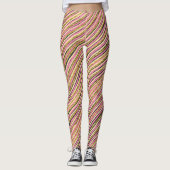 Gold Glitter Modern Stripes Luxury Leggings (Voorkant)