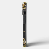 Gold Glitter Monogram Case-Mate iPhone Case (Achterkant / Links)