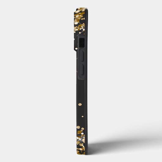 Gold Glitter Monogram Case-Mate iPhone Case (Achterkant / Links)