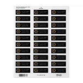 Gold Glitter Monogram Poker Chip Casino Wedding Etiket (Full Sheet)
