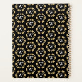 Gold Glitter Monogram Poker Chip Casino Wedding Planner (Achterkant)