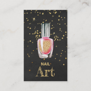 *~* Gold Glitter Nail Art Poolse botsterren Visitekaartje