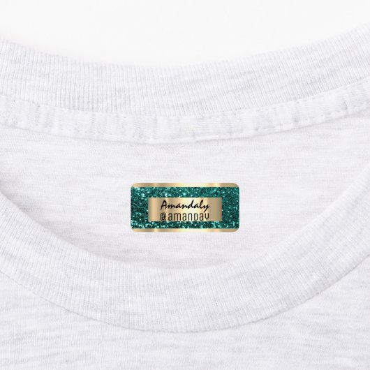 Gold Glitter Name Promotion Online Shop Labels (Aangebracht)
