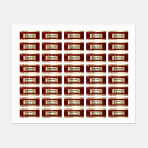 Gold Glitter Name Promotion Product Red Labels