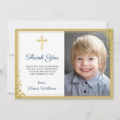 Gold Glitter Navy Blue Community Hartelijk dank Bedankkaart (Voorkant)