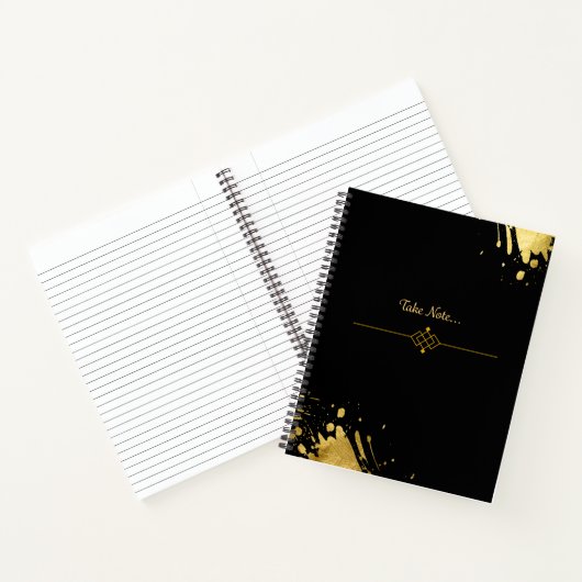 Gold Glitter Notitieboek (Binnen)