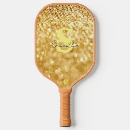 Gold glitter-ontwerp Elegant & stijlvolle aangepas Pickleball Paddle