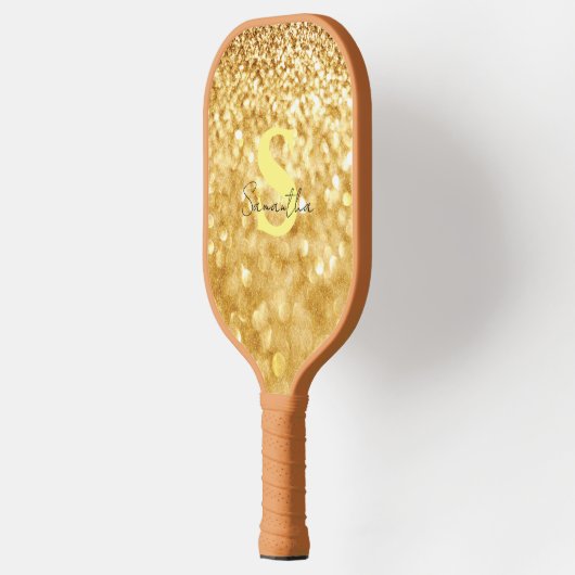 Gold glitter-ontwerp Elegant & stijlvolle aangepas Pickleball Paddle (Links)