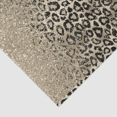 Gold Glitter op achtergrond van Ombre Leopard Tissuepapier (Detail)