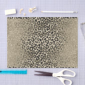 Gold Glitter op achtergrond van Ombre Leopard Tissuepapier (Craft)