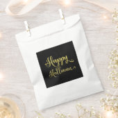 Gold Glitter op Black Happy Halloween Bedankzakje (Geknipt)