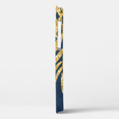 Gold Glitter Palm Fronds Name Personalized Navy Case-Mate iPhone Case (Achterkant / Links)
