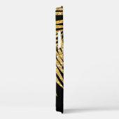 Gold Glitter Palm Fronts Name Personalized Black Case-Mate iPhone Case (Achterkant / Rechts)